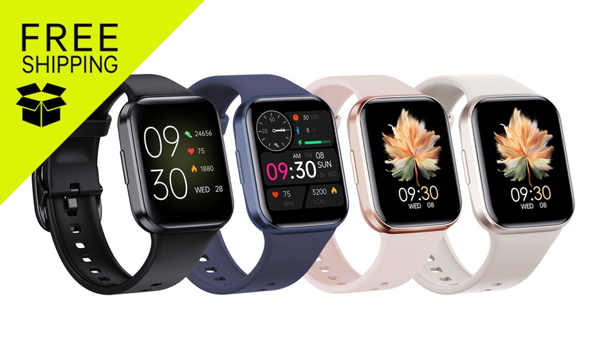 Image 1: Bluetooth 5.0 Smart Watch 1.6" TFT 2.5D Touch Screen BPM Temperature