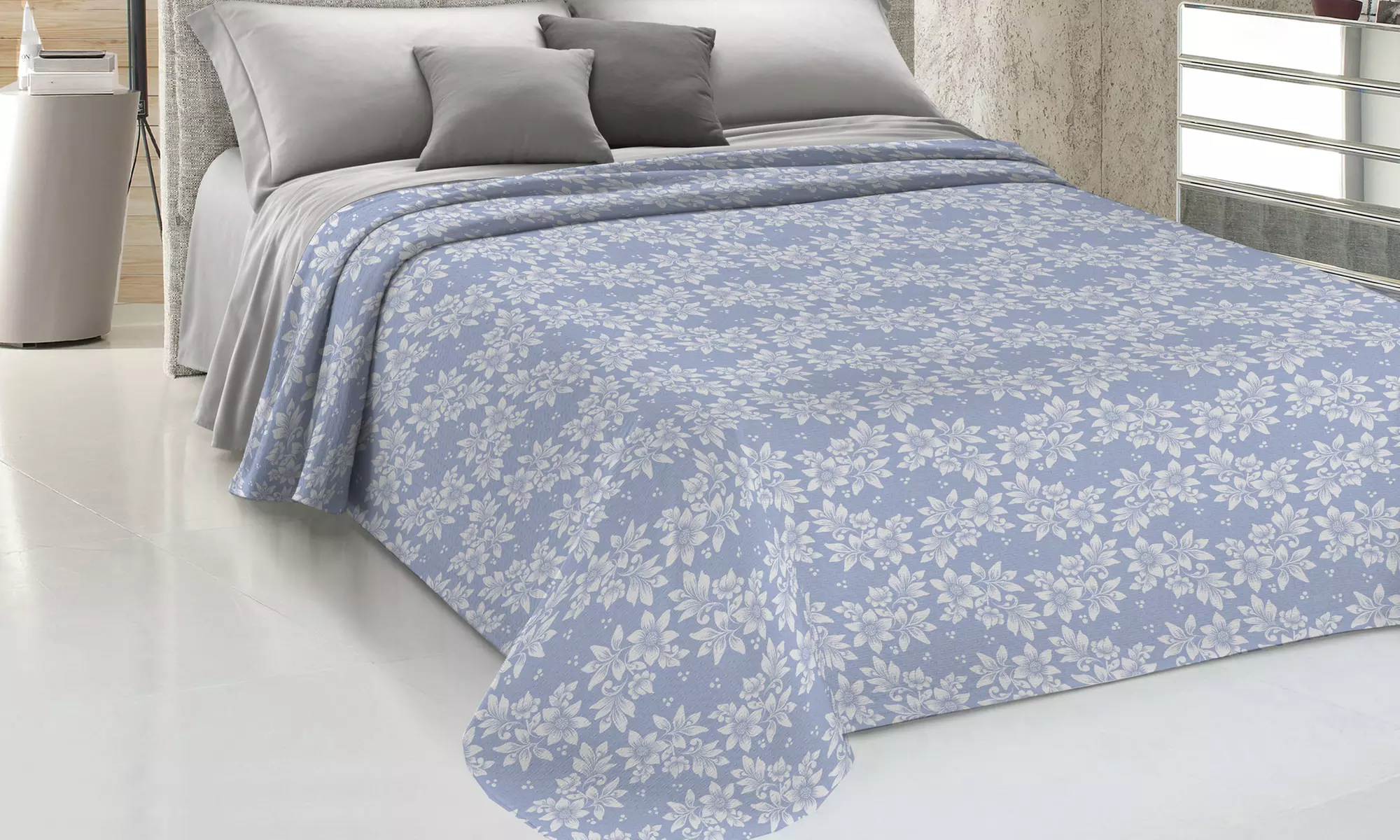 Copriletto primavera-estate in cotone