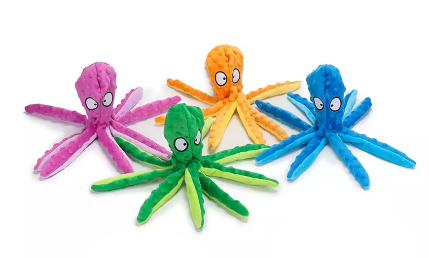 Image 2: One or Two Squeaky Octopus-Shaped Toy for Pets