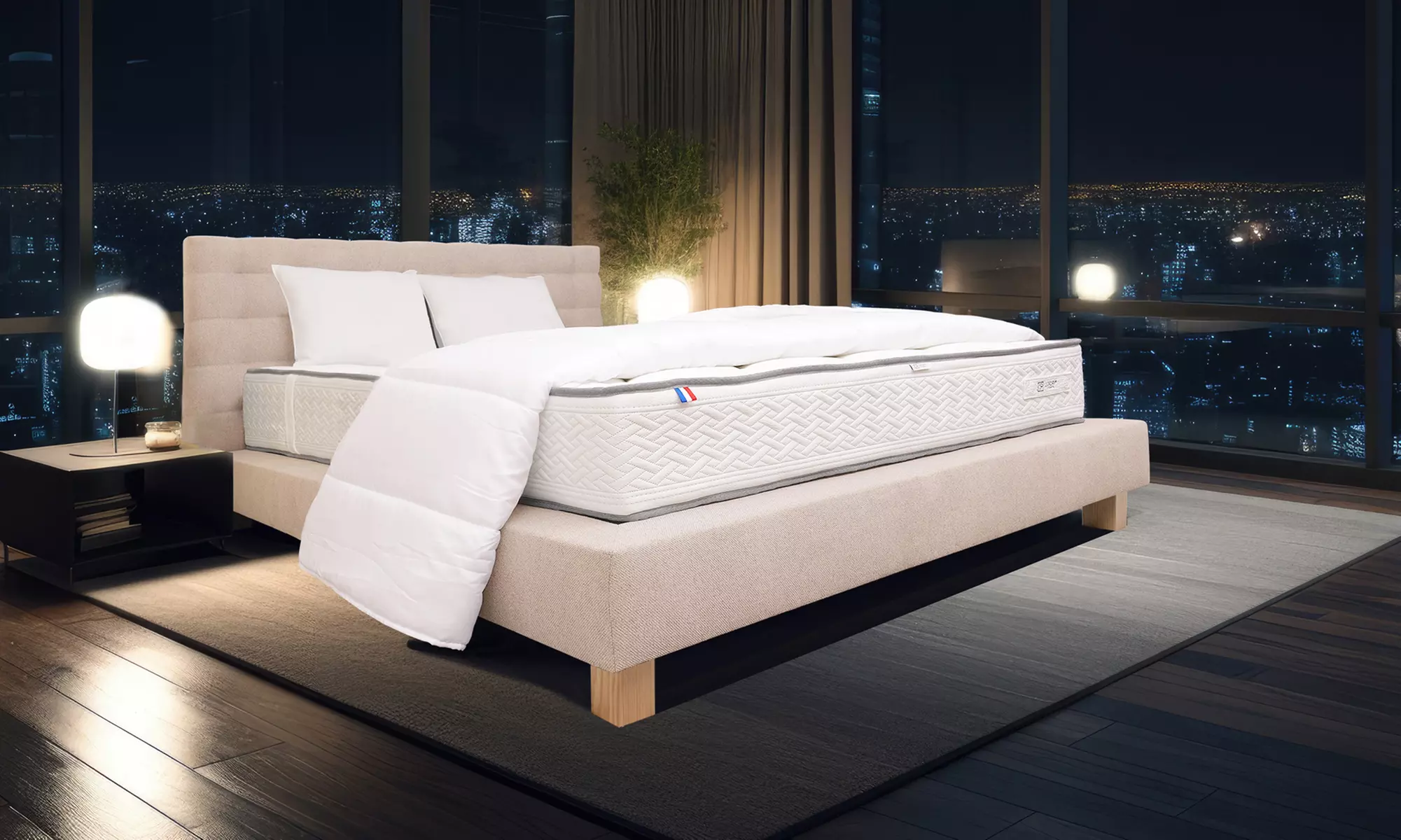 Matelas "Iris" de Luxury Literie de 20 cm et sommier