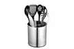 Up to 3-Pack Rotating Stainless Steel Utensil Holder with Removable Divider - Image 5