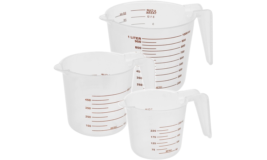 Image 1: Three-Piece Measuring Cup Set