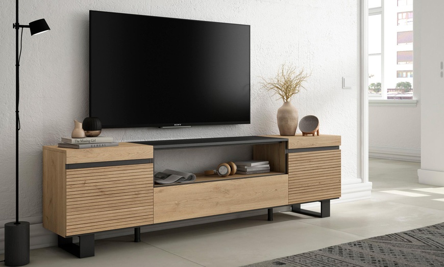 Image 17: Meuble TV avec ou sans cheminée électrique LED