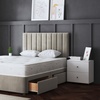 Image 1: Amelia Panel Divan Bed with Optional 2 or 4 Drawers