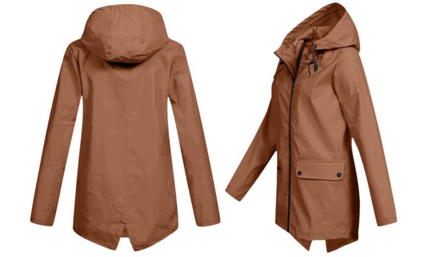 Image 10: Women's Lightweight Zip-through Hooded Windbreaker Jacket