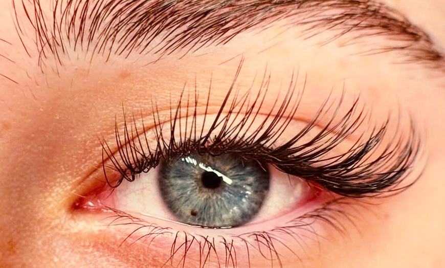Image 2:  Full Set of Classic Natural set, Volume, or Wet Eyelash Extensions