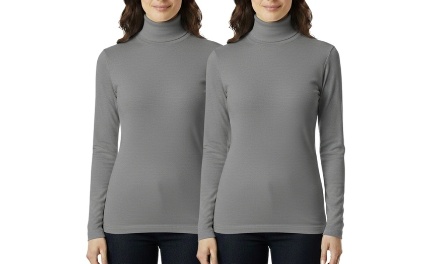 Image 9: Set di 2 maglie da donna lupetto o dolcevita Leable