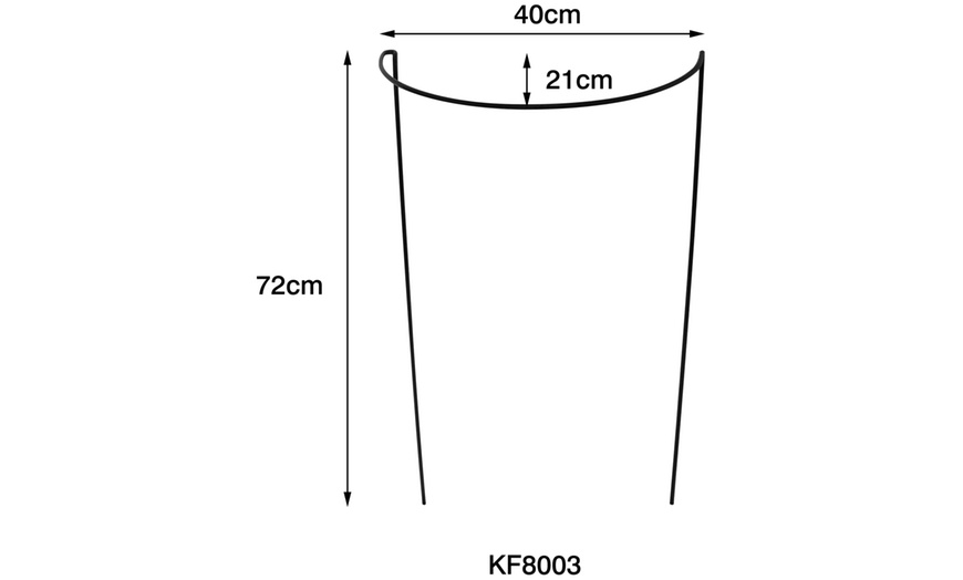 Image 7: Up to Eight Half Round Plant Support