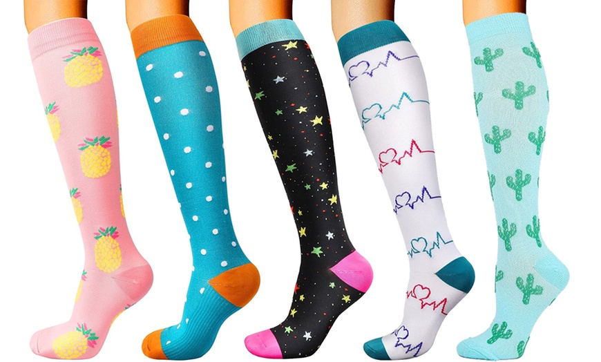 Image 1: 1x, 2x oder 3x Damen-Kompressionssocken