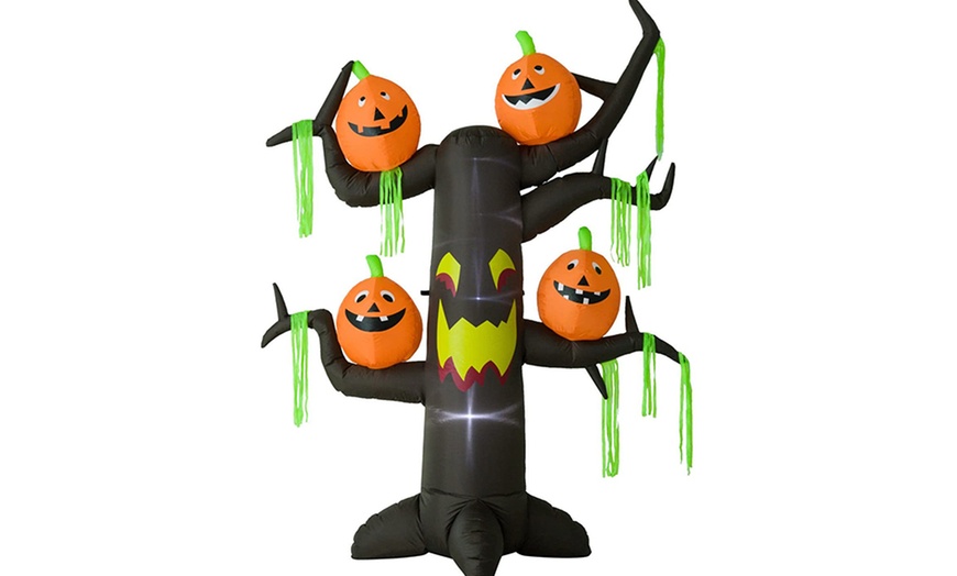 Image 17: HomCom Halloween Inflatable Tree with LED Lights