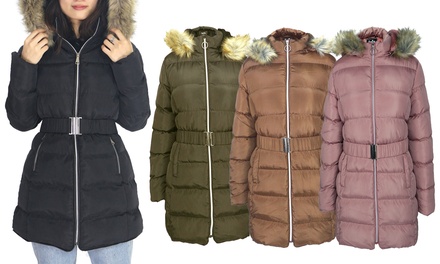 sherpa lined hooded puffer jacket