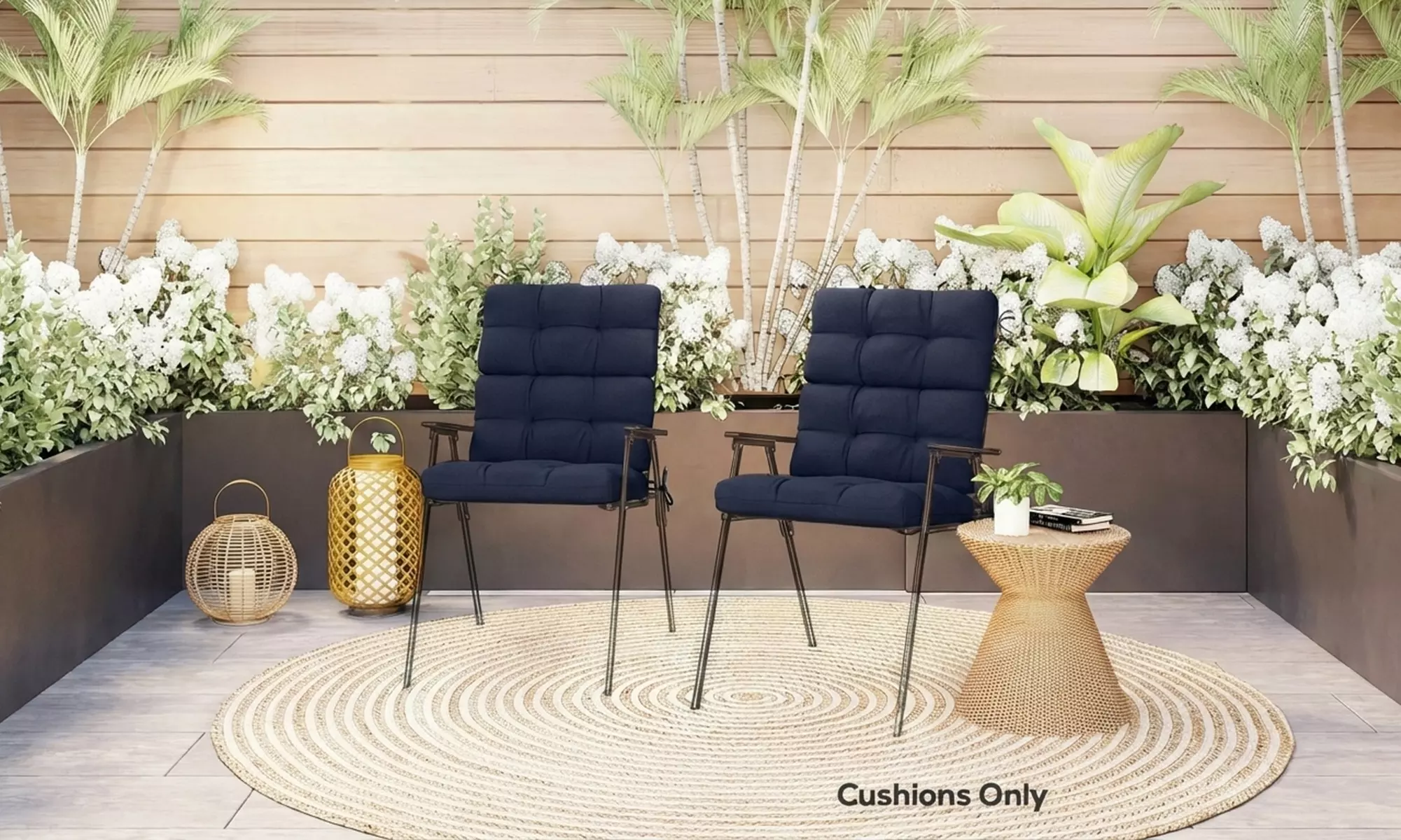 Outsunny Outdoor Seat Cushions with Backrest