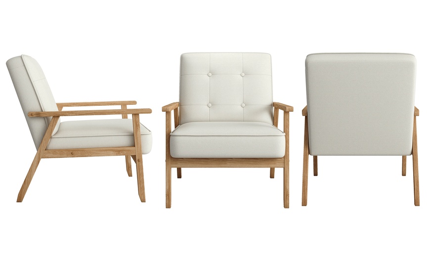 Image 10: Sillón con acolchado suave o de rizo y patas de madera, de Doosense