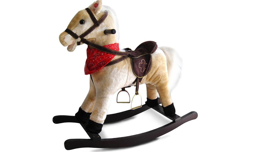 Image 6: Cavallo a dondolo in peluche