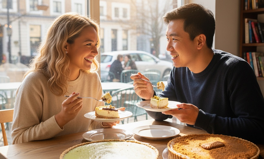 Image 1: Biscoff, Pistachio, Nutella Cheesecakes & Coffee for 1-4 or Credit