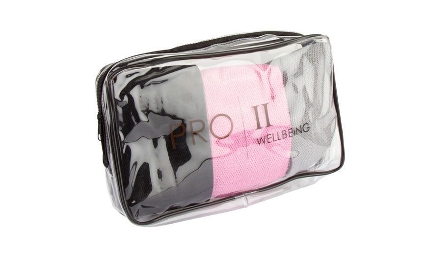 Image 13: Pro 11 Wellbeing Three Pack of Glute Bands with Carry Pack
