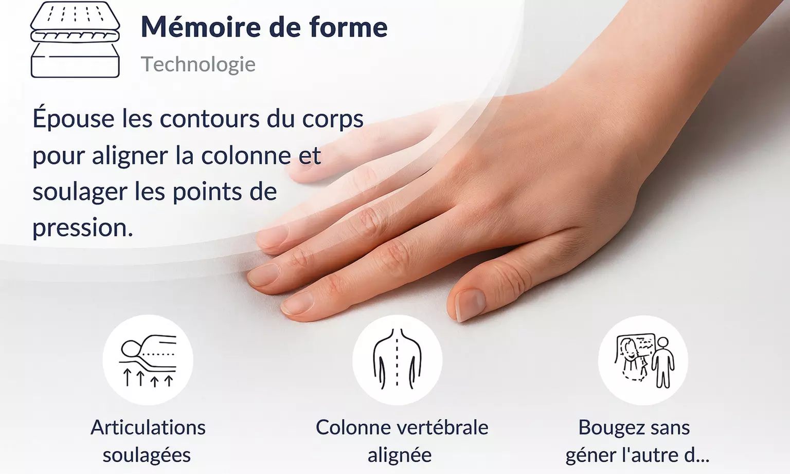 Matelas "Élégance" à mémoire de forme, 26 cm