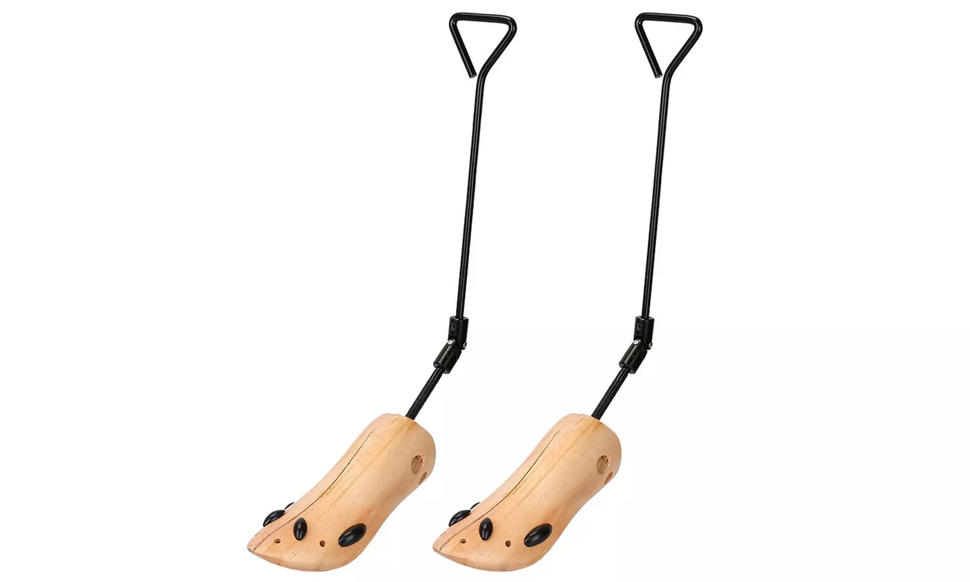 iMounTEK 2-Way Wood Boot Stretchers Shoe Expander w/ Adjustable Length & Width