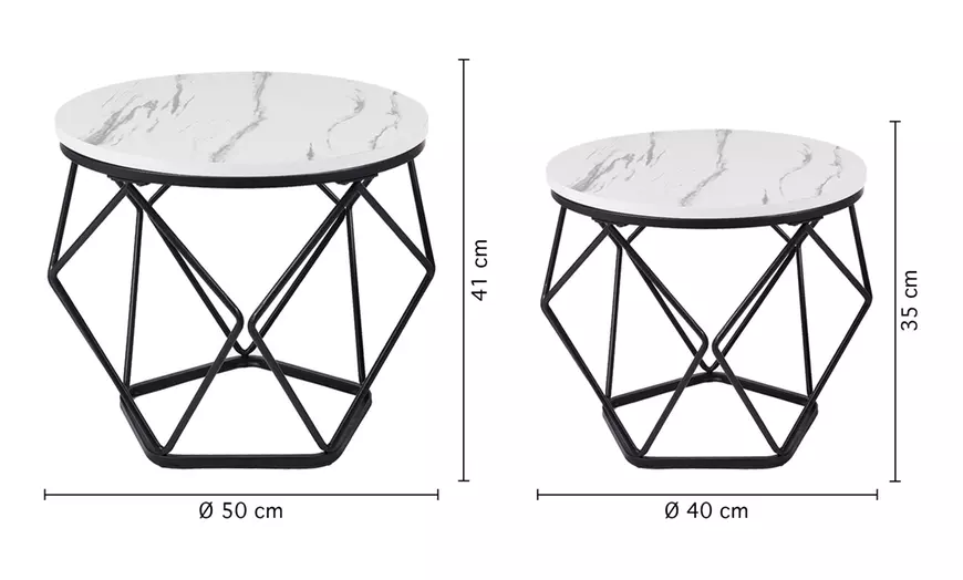 Image 10: Set da 2 pezzi per tavolino da caffè