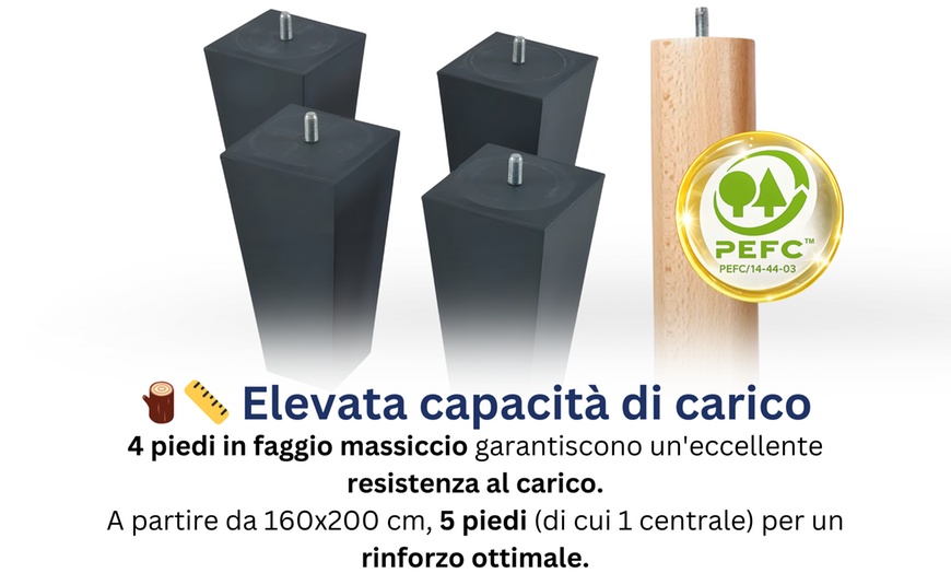 Image 9: Rete a doghe e materasso in memory foam