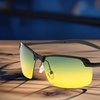Image 1: Polarized Night Vision Driving Glasses Yellow Lens Goggles for Outdoor