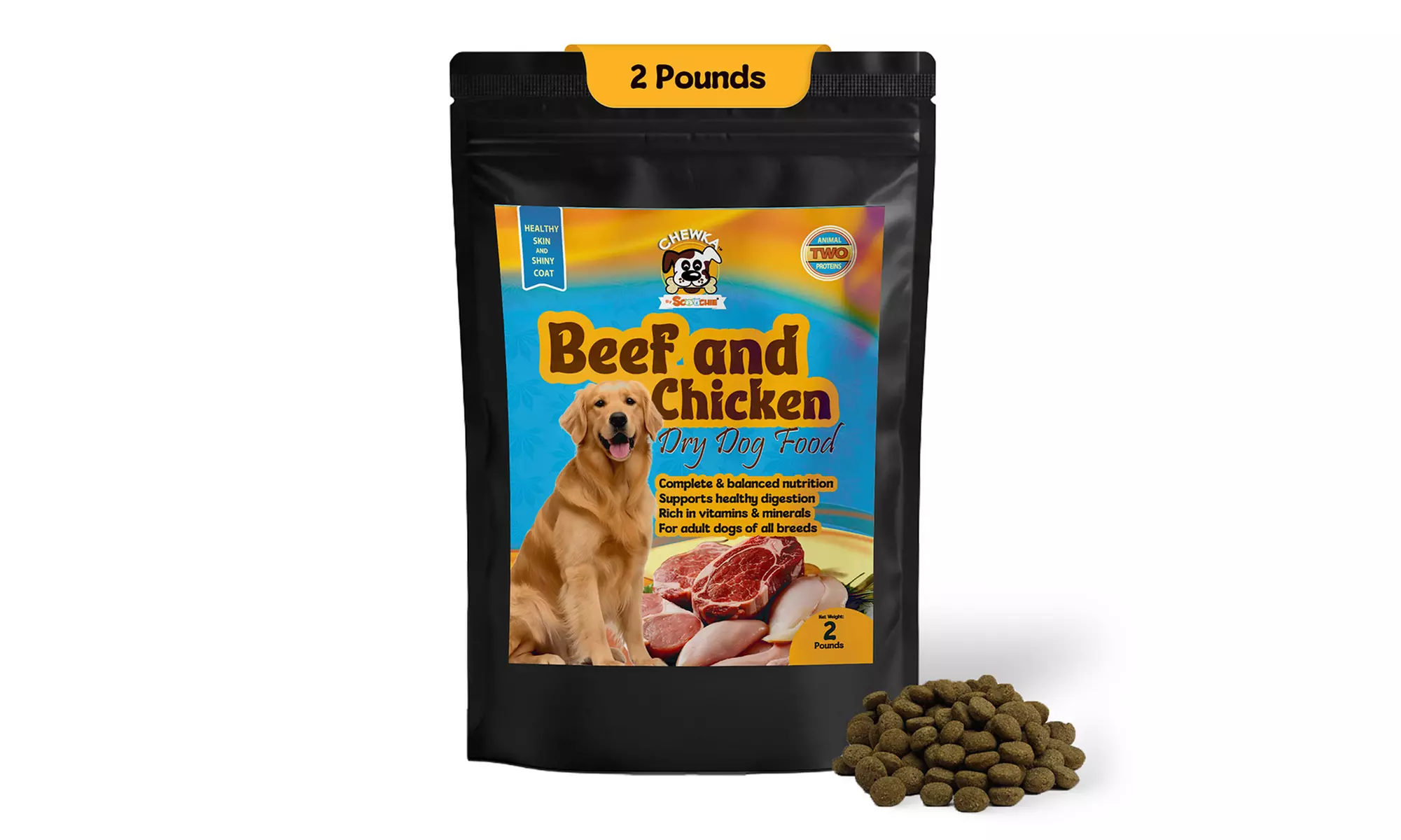 Chewka Dry Dog Food 2 to 20 Pound Bag