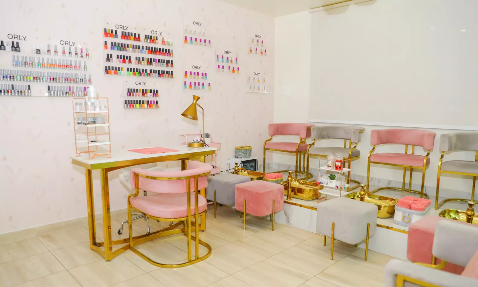 Hard Gel or Acrylic Extensions with Gelish, Nail Art, Pedi or Blow-Dry