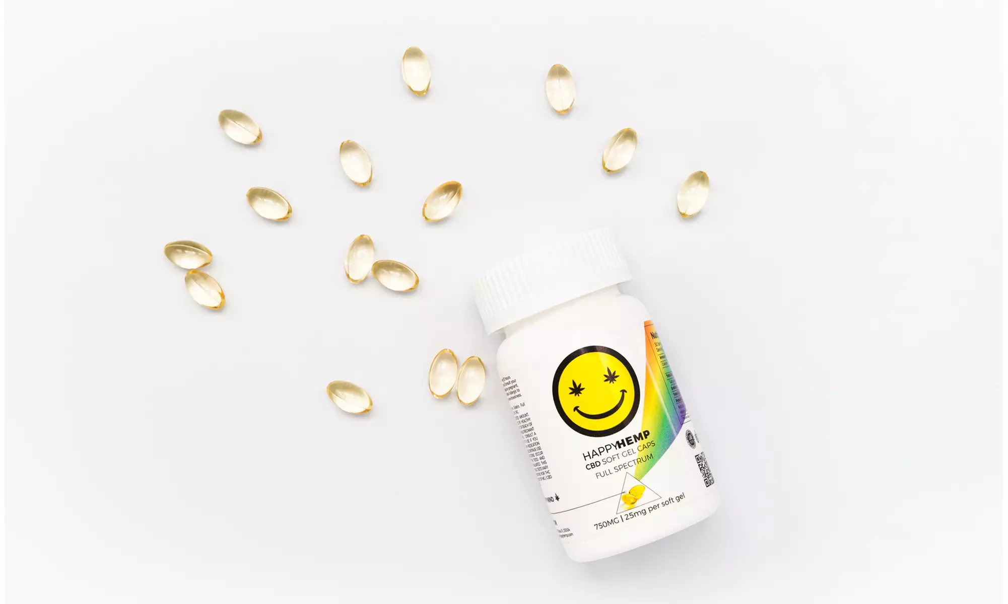CBD Gel Capsules from Happy Hemp - Full Spectrum Vitamins 750MG