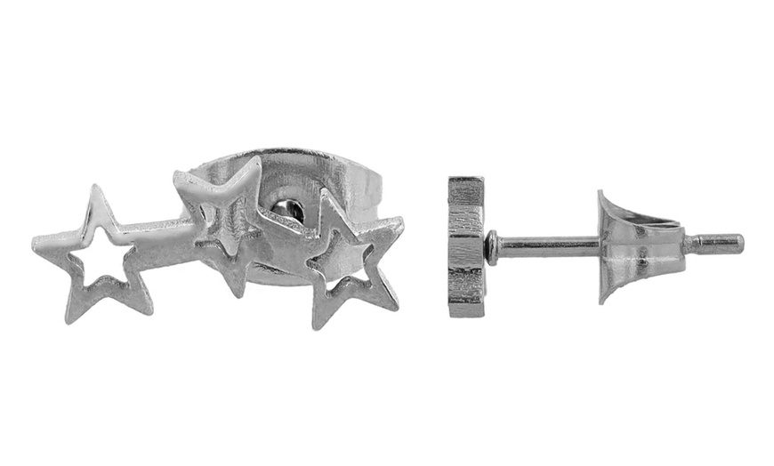 Image 21: Akzent Edelstahl-Ohrstecker für Damen