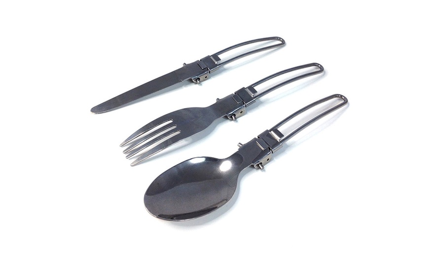 Image 4: Portable Folding Cutlery Set