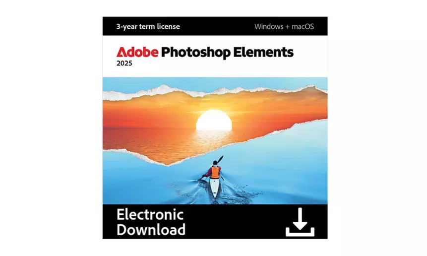 Adobe Photoshop ou Premiere Elements 2025 - licence de 3 ans