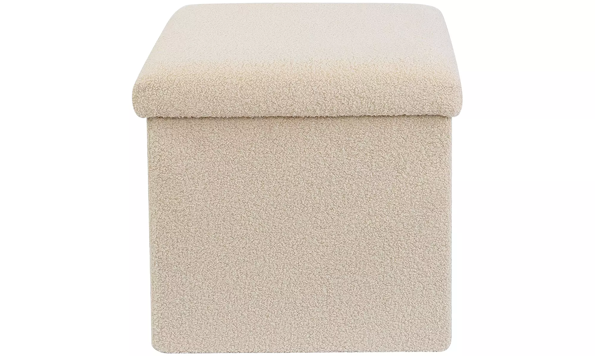 Teddy Boucle Storage Ottoman or Foldable Cube Footstool