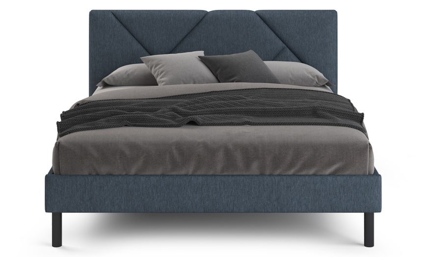 Image 17: Lit design rembourré "Ric" avec rangement intelligent