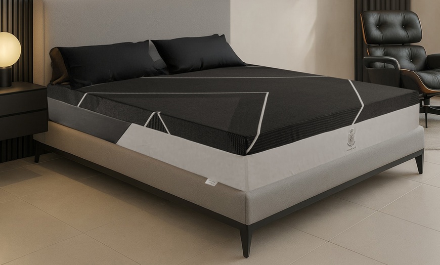 Image 1: Matelas Sampur hybride mémoire de forme gel et ressorts ensachés
