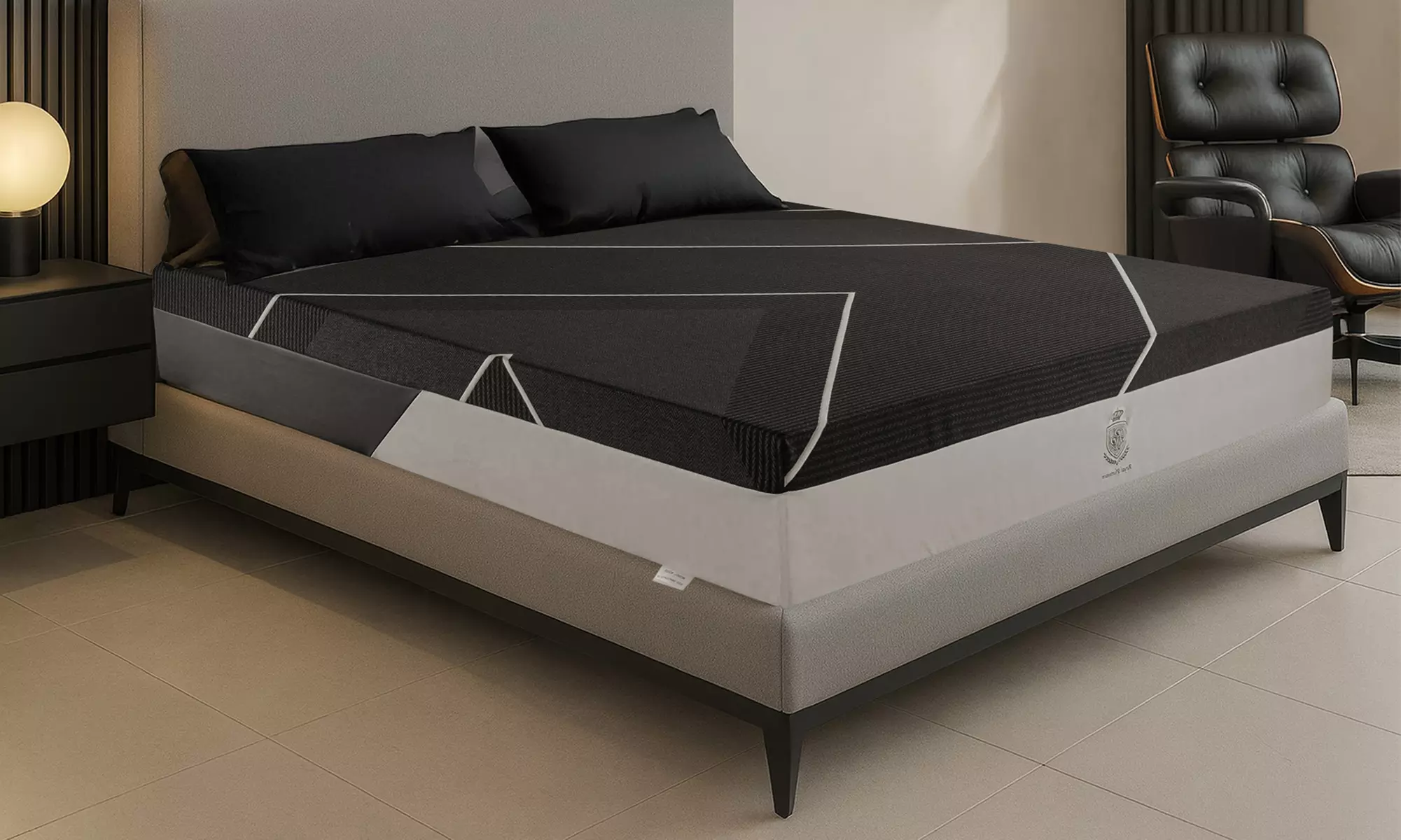 Matelas Sampur hybride mémoire de forme gel et ressorts ensachés