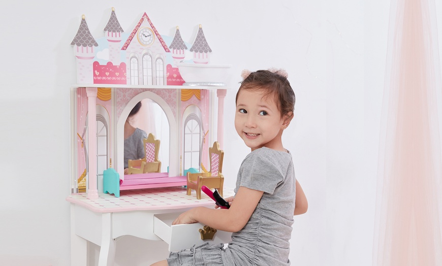 Image 6: Kids' Vanity Table and Stool Set