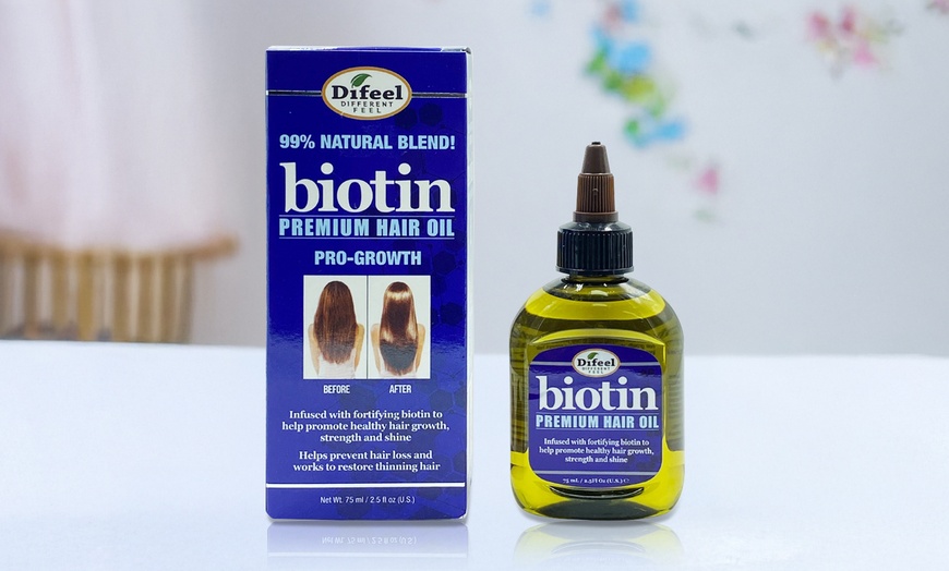 Image 1: Difeel Premium Biotin Hair Growth Oil 2.5oz