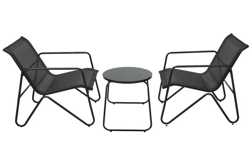 Image 9: Three-Piece Outdoor Bistro Garden Furniture Set