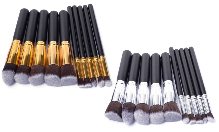 Image 1: Ten-Piece Make-Up Brush Set