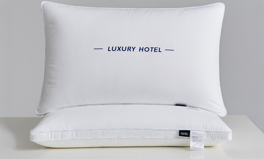 Image 7: Pure Cotton Luxury Hotel Pillow Duo
