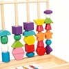 Image 4: 25 Beads Wooden Lacing Toy Set; Educational and Interactive Fun