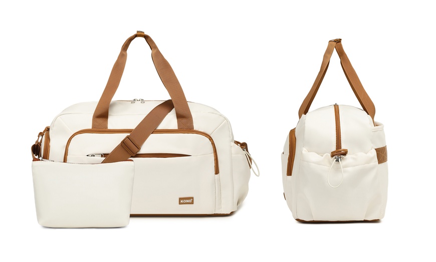 Image 2: Two-Pieces Multi-Compartment Travel Bag Set