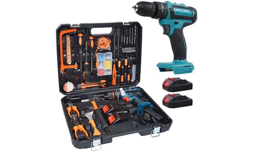 Image 1: 3-in-1 Bohrmaschine, Akkuschrauber & Schlagbohrer mit Zubehör