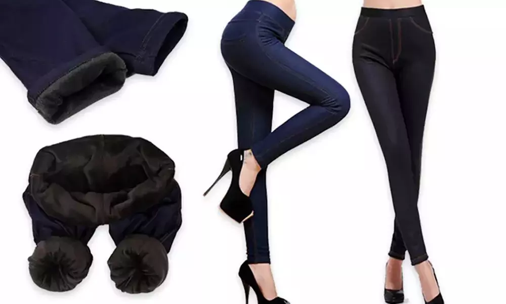 One or Two Ultra-Thick Fleece-Lined Jeggings