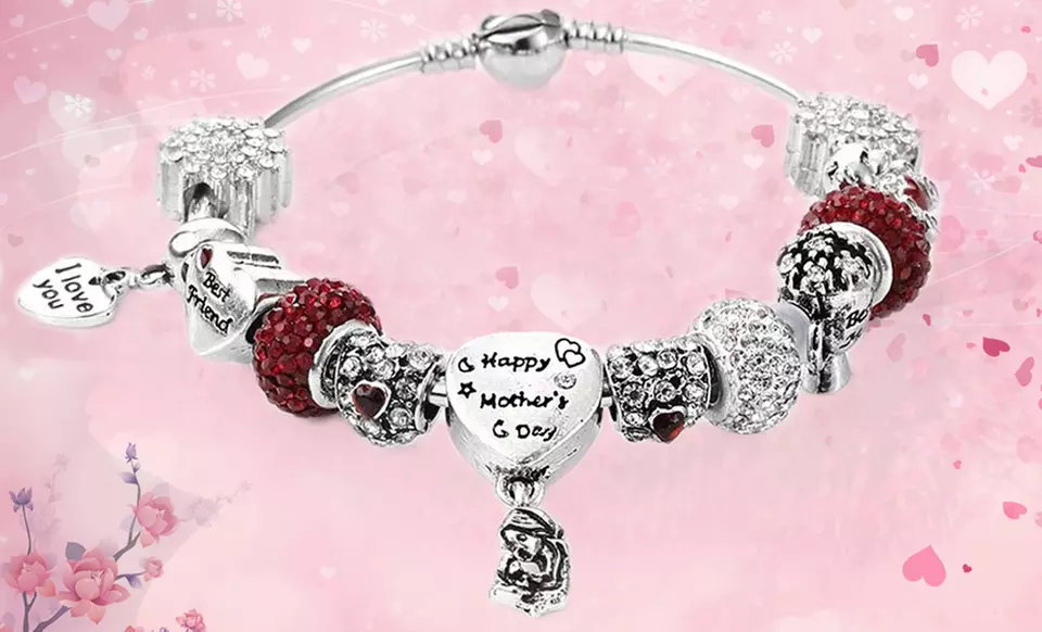 Happy Mother's Day Charm Bracelet with Free Shipping from Novadab (
68% Off) - Primary Image