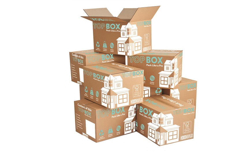 Image 8: TopBox Large 48 Litre Double Walled Multipack Moving and Storage Boxes