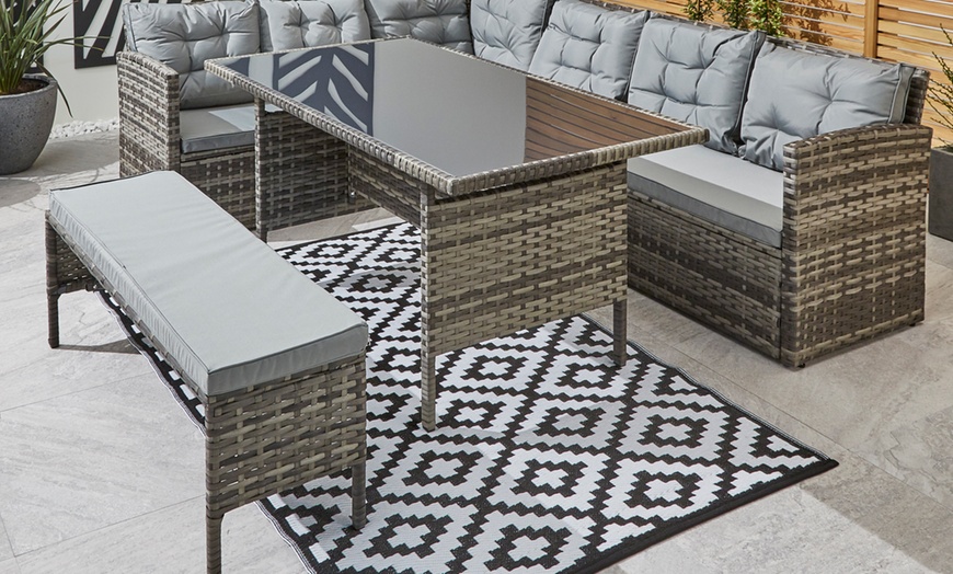 Image 12: Rattan-Effect Outdoor Set with Cover