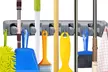 iMounTEK Wall Mount Mop Broom Holder with 5 Slots and 6 Utility Hooks - Second Medium