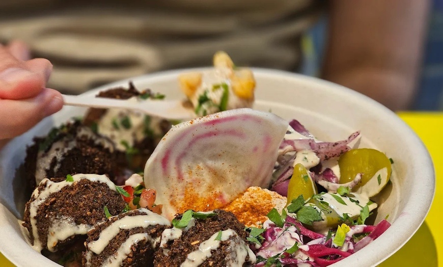 Image 1: Falafel Vouchers or Full Plant-Based Meals for One, Two, or Four 