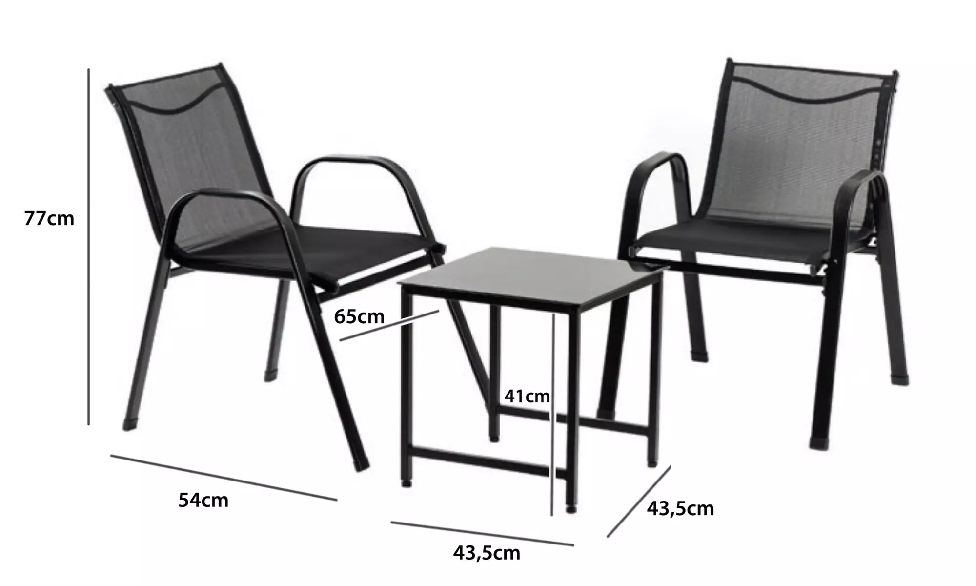 Salottino da giardino con tavolino e sedie, resistente ai raggi uv, alla ruggine, waterproof e facile da pulire - Image 3